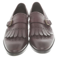 Santoni Chaussons/Ballerines en Cuir en Violet