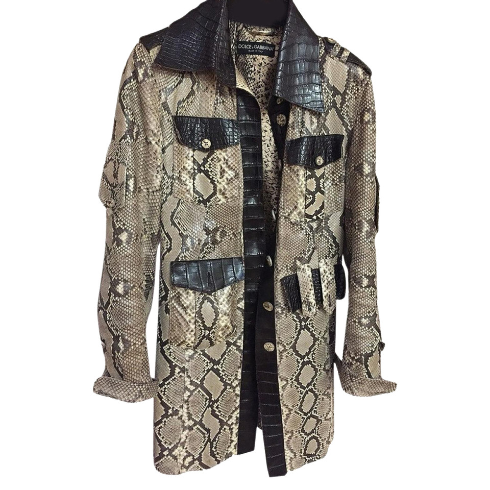 Dolce & Gabbana Jacke/Mantel aus Leder