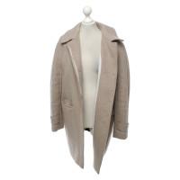 Strenesse Jacke/Mantel aus Wolle in Taupe
