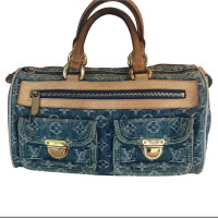 Louis Vuitton Handtasche aus Jeansstoff in Blau