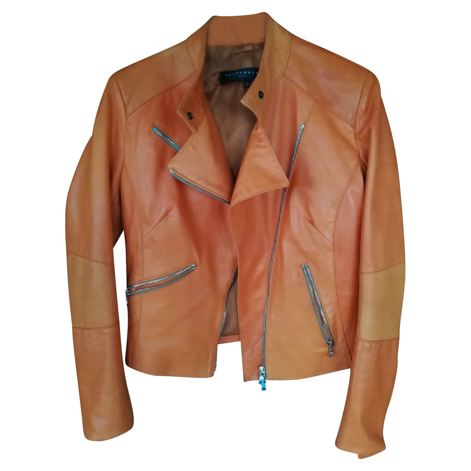 Vent Couvert Jacket/Coat Leather in Orange