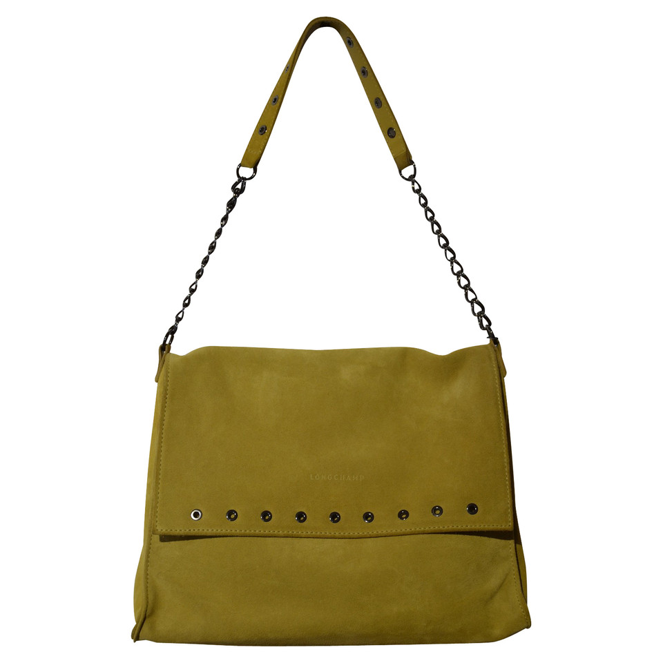 Longchamp Shoulder bag Suede in Yellow