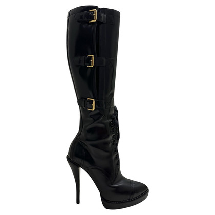 Gucci Bottes en Cuir en Noir