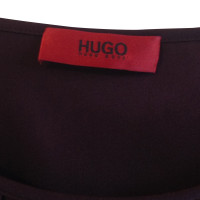 Hugo Boss Zijden shirt in Bordeaux