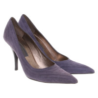 Alberta Ferretti Pumps/Peeptoes Suede in Violet