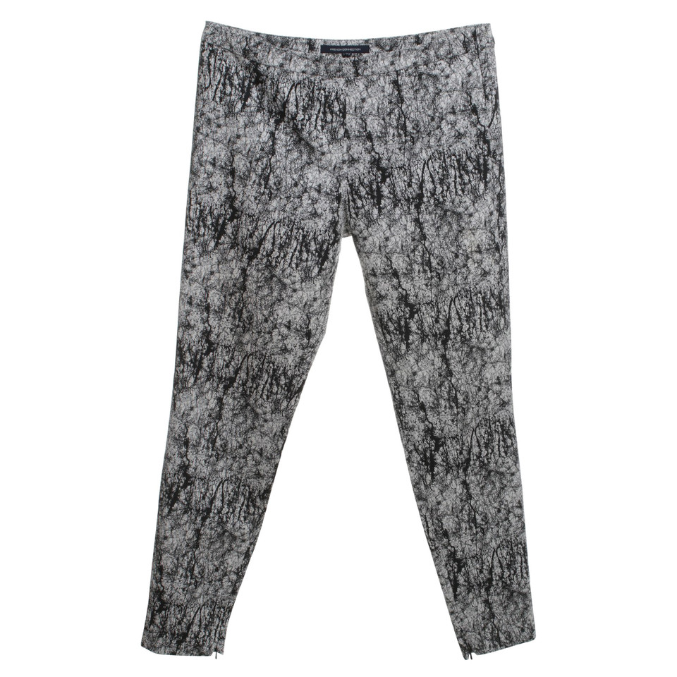 French Connection trousers in black and white