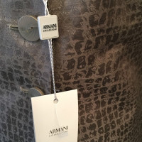 Armani Collezioni Veste en soie en lin lavé bronze