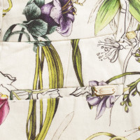 Gucci Kurze Leinen-Hose mit floralem Print