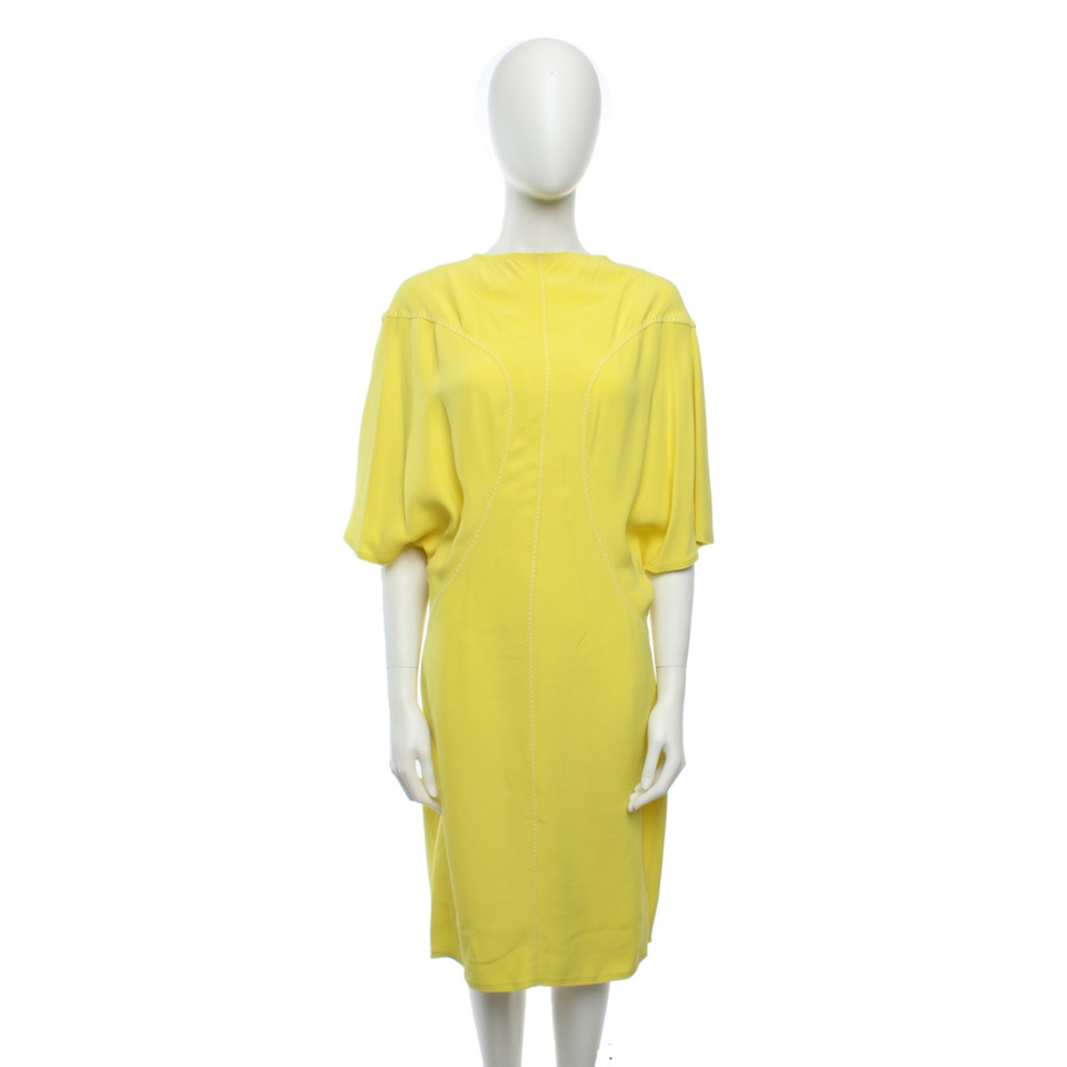 Salvatore Ferragamo Kleid aus Seide in Gelb