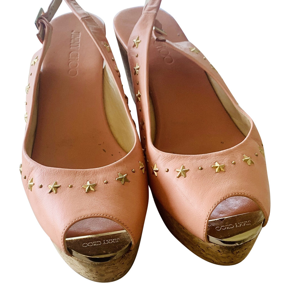 Jimmy Choo Sandals Leather in Pink