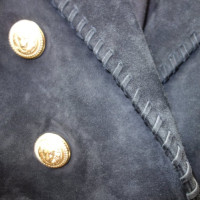 Balmain Pista giacca in agnello scamosciata