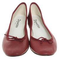 Repetto Slippers/Ballerina's Leer in Rood