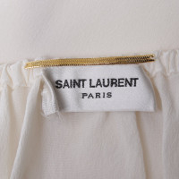 Saint Laurent Blouse en soie à la crème