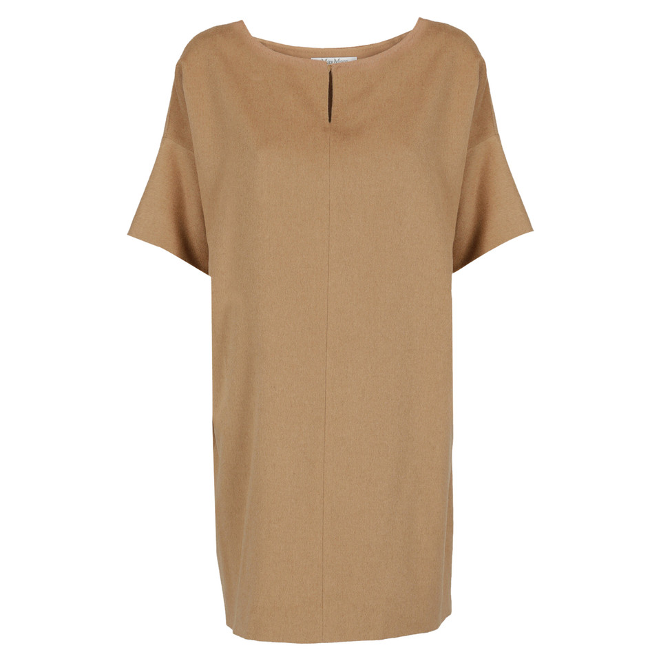 Max Mara Jurk Wol in Beige