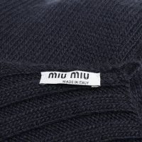 Miu Miu Robe en tricot bleu foncé