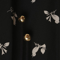 Juicy Couture Seidenkleid mit Motiv-Print in Schwarz/ Weiß