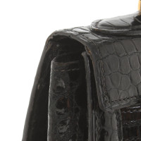 Hermès Kelly Bag 28 aus Leder in Schwarz