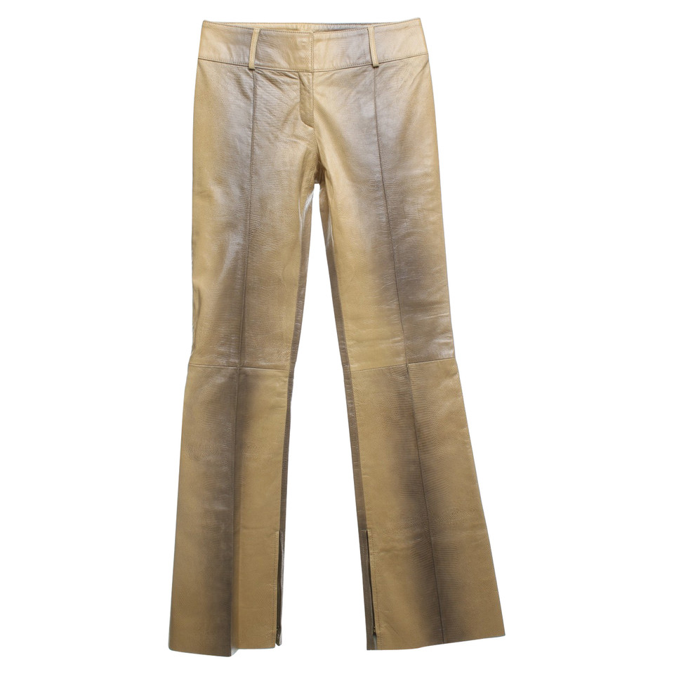 Patrizia Pepe Leather trousers in reptile look