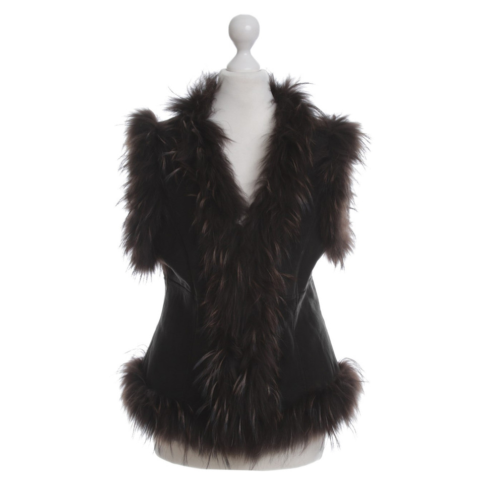 Style Butler Vest with raccoon fur