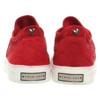 Twin Set Simona Barbieri Trainers Suede in Red