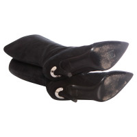 Louis Vuitton black suede boots