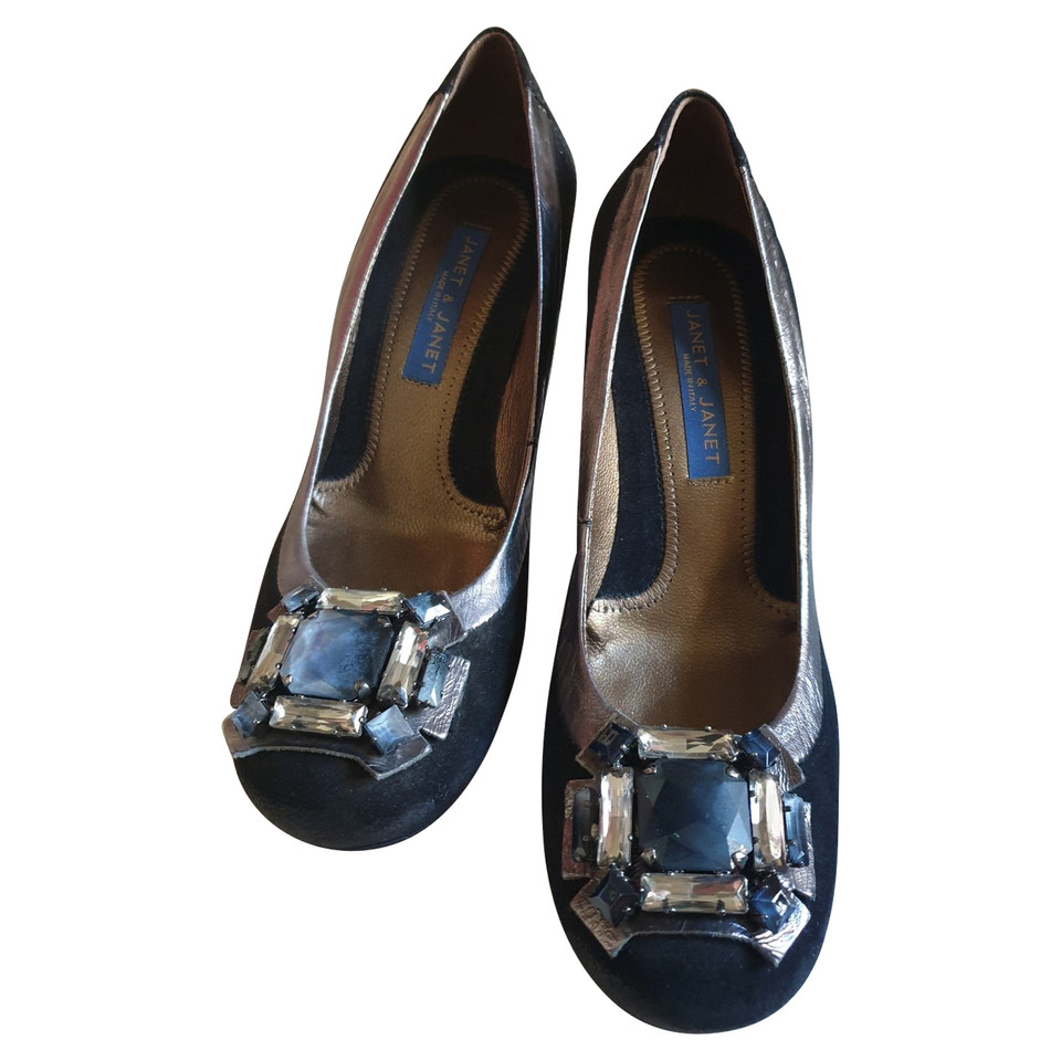 Janet & Janet Pumps/Peeptoes en Daim en Noir