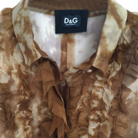D&G Gedrukt zijden blouse
