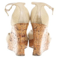 Christian Dior Wedges Leather in Beige