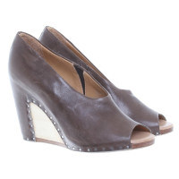 Maison Martin Margiela Wedges aus braunem Glattleder