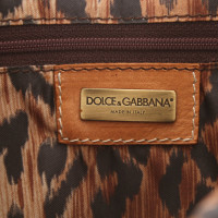 Dolce & Gabbana Schoudertas Leer in Beige