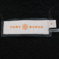 Tory Burch Jacke/Mantel aus Pelz in Petrol