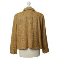 Chanel Bouclè jacket in mustard yellow and white