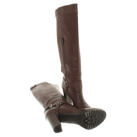 Laurèl Leather Boots in Brown