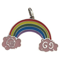 Gucci Silver rainbow enamel pendant