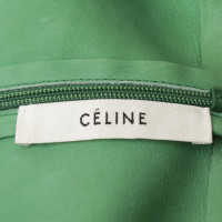 Céline Vestito di pelle scamosciata in verde