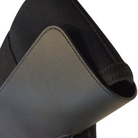 Hermès Leather / linen handbag