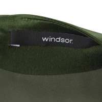 Windsor  zijden jurk in groen