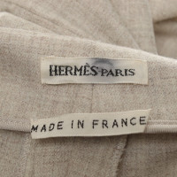 Hermès Wollen broek in Greige