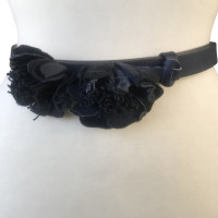 P.A.R.O.S.H. Ceinture en cuir avec des fleurs