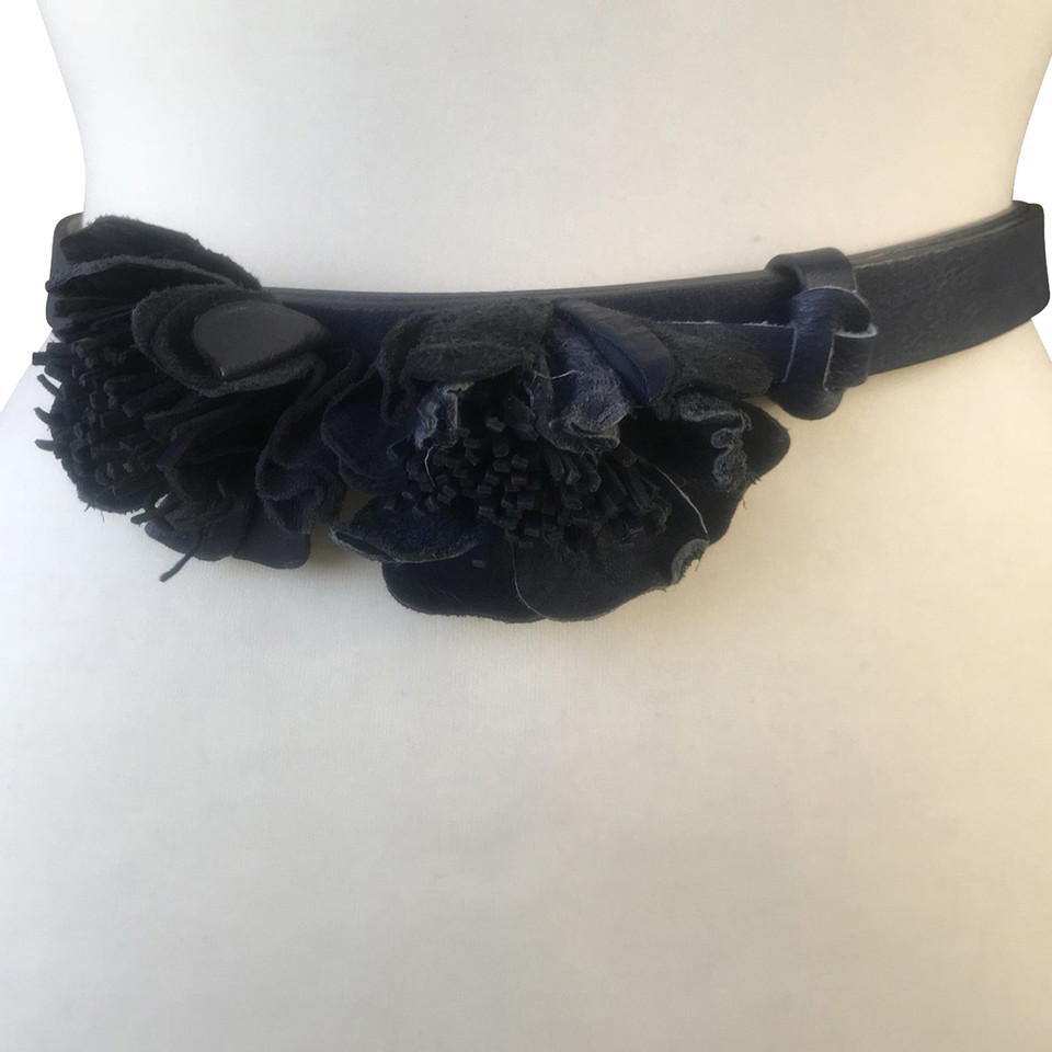 P.A.R.O.S.H. Leather belt with flowers