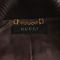 Gucci Giacca/Cappotto in Pelle in Marrone