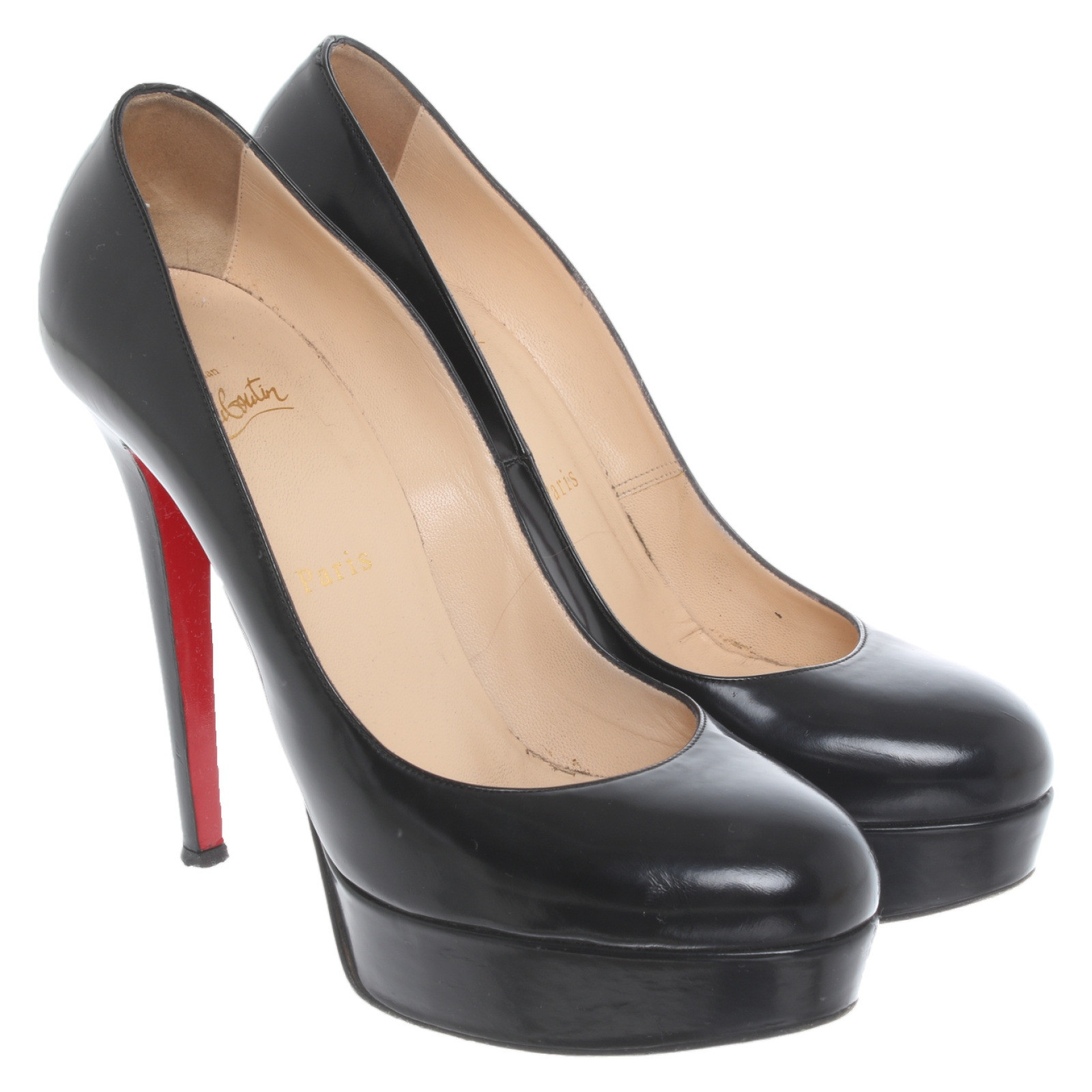 Christian Louboutin Pumps/Peeptoes Leather in Black - Second Hand Christian Louboutin  Pumps/Peeptoes Leather in Black buy used for 369€ (4254934)