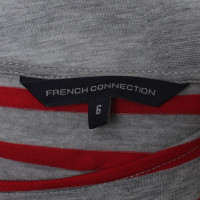 French Connection Jurk met strepen in grijs / rood