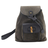 Gucci Bamboo Backpack aus Wildleder in Braun