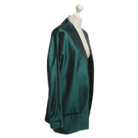 Haider Ackermann Silk Blazer in emerald green