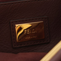 Fendi Peekaboo Bag aus Leder in Bordeaux