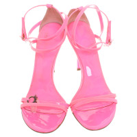 John Galliano Sandaletten in Neon-Pink 
