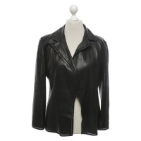 Fendi Jacke/Mantel aus Leder in Schwarz