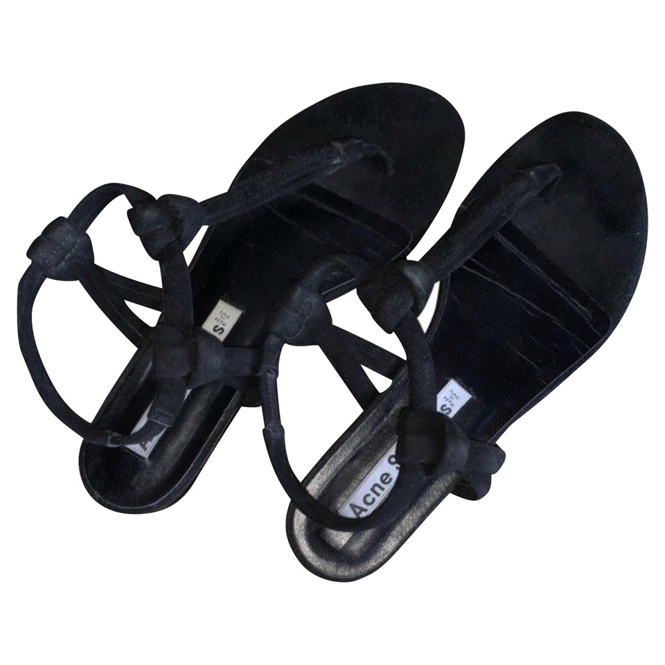Acne Sandals Suede in Black