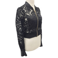 Givenchy Veste de bombardière en dentelle noire